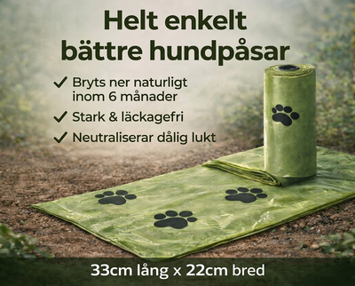 Hundpåsar – Nedbrytbara & Läckagefria